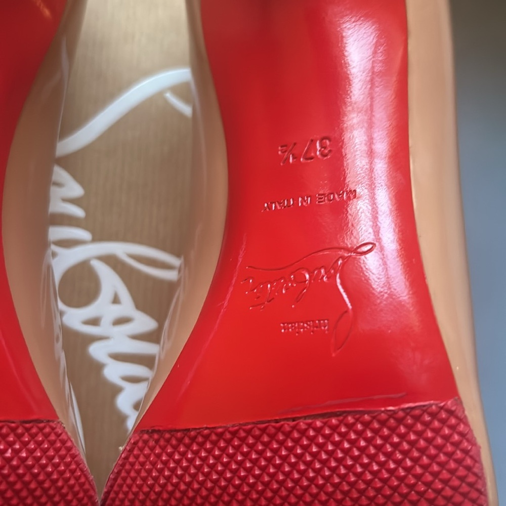 “REASONABLE OFFERS” CHRISTIAN LOUBOUTIN” Simple Pump 70 Patent Calf-Nude 6248 👠 - Picture 7 of 11